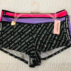 Juicy Couture Intimates Women's 3 Pack Boyshort Panties (3X)